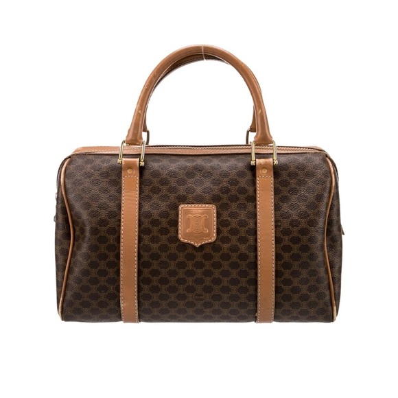 Celine Vintage Macadam Boston Bag w/Dust Bag - Picture 1 of 5